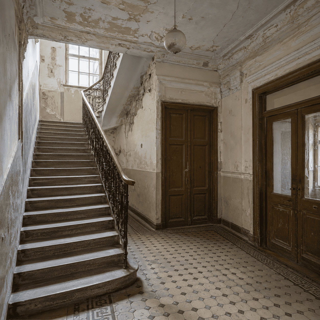 VORHER · ALTBAU-STIEGENHAUS VORHER · ALTBAU-STIEGENHAUS