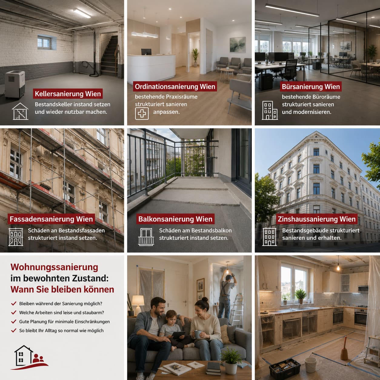 Wohnungssanierung im bewohnten Zustand Wann Sie bleiben können