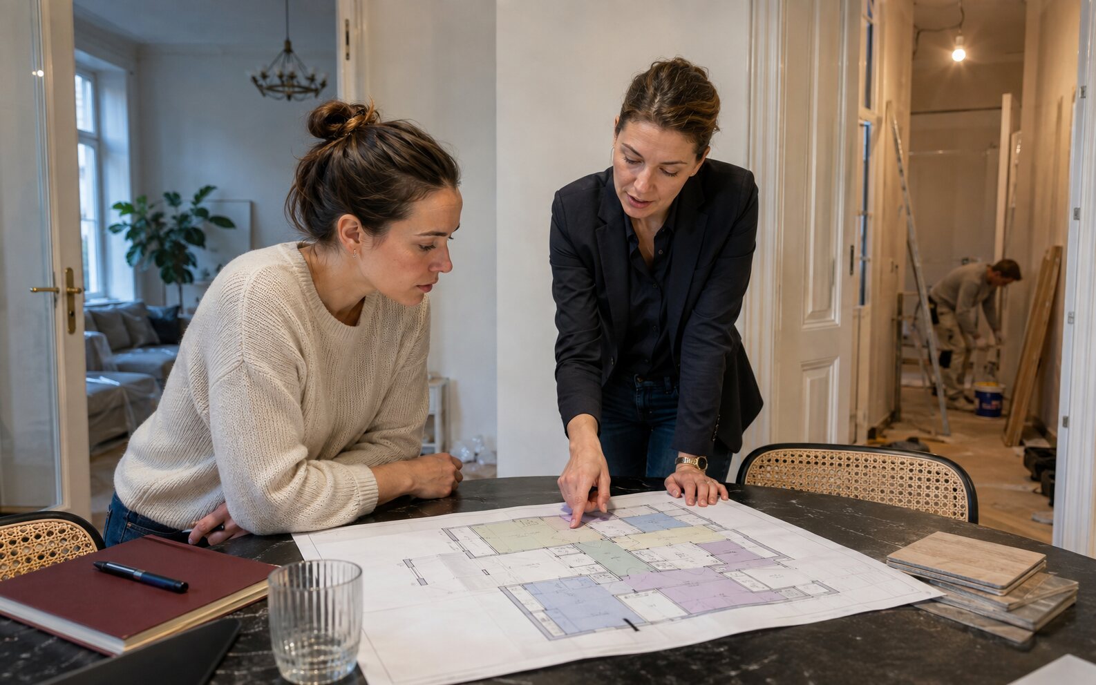 Wohnungssanierung im bewohnten Zustand bei der Planung sicherer Bauphasen
