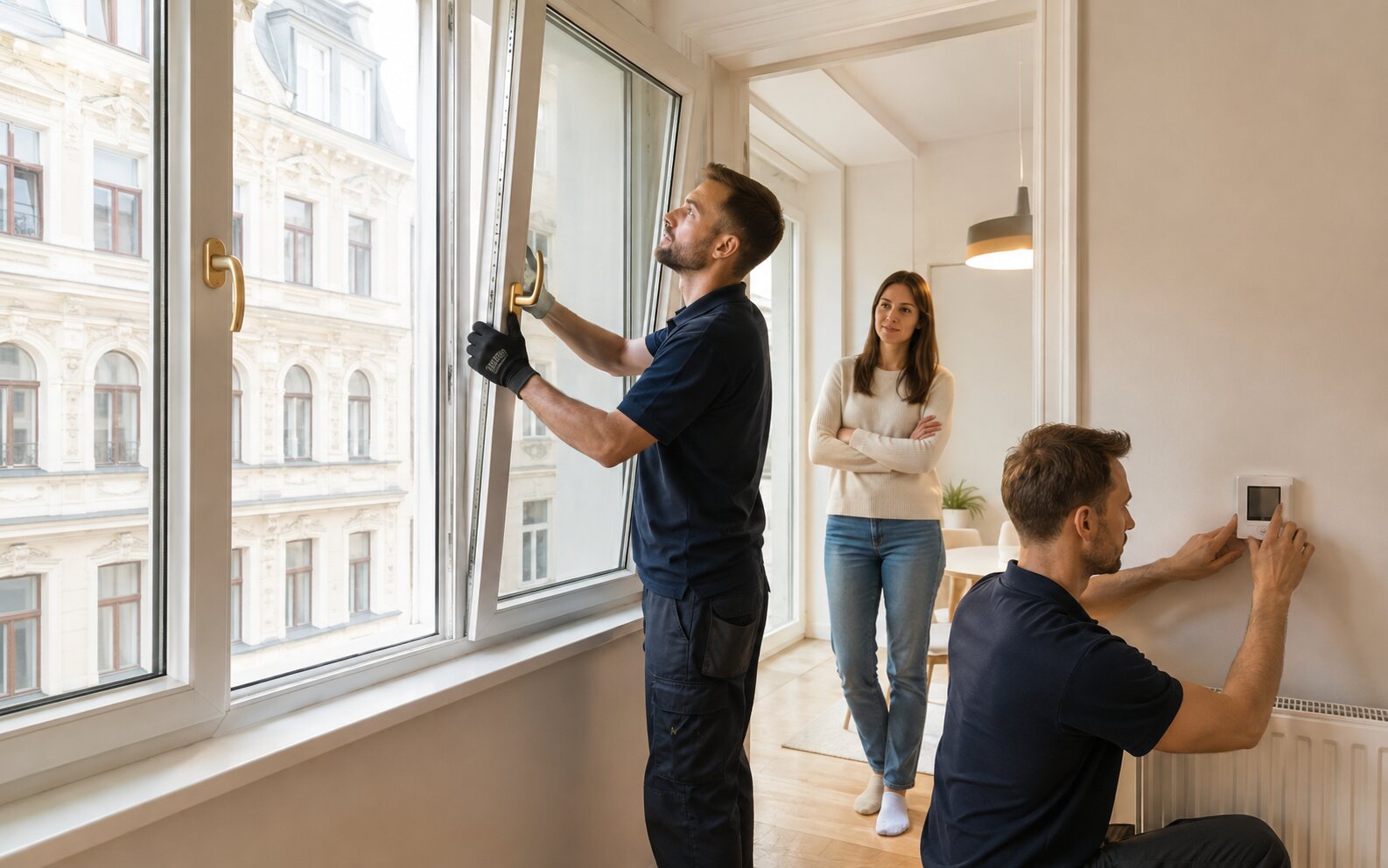 Wohnstandard mit neuen Fenstern und moderner Regelung erhöhen Neue energieeffiziente Fenster und moderne Heizungsregelung verbessern den Wohnkomfort