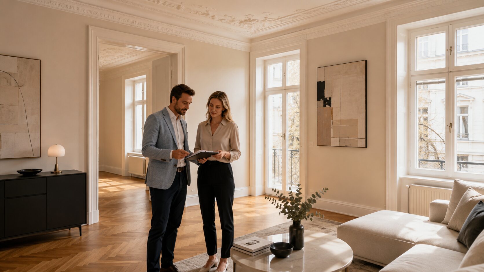 Termingerechte Übergabe einer sanierten Altbauwohnung Termingerechte Übergabe einer fertig sanierten Altbauwohnung in Wien