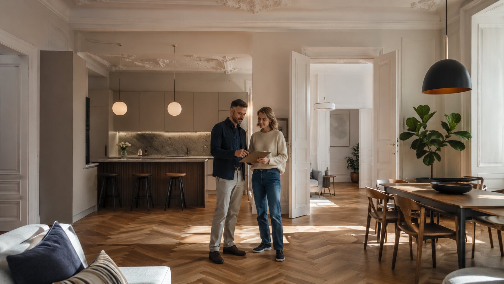 Fertiggestellte Altbauwohnung mit dokumentierter Übergabe Kosten einer Wohnungssanierung in Wien bei der finalen Übergabe